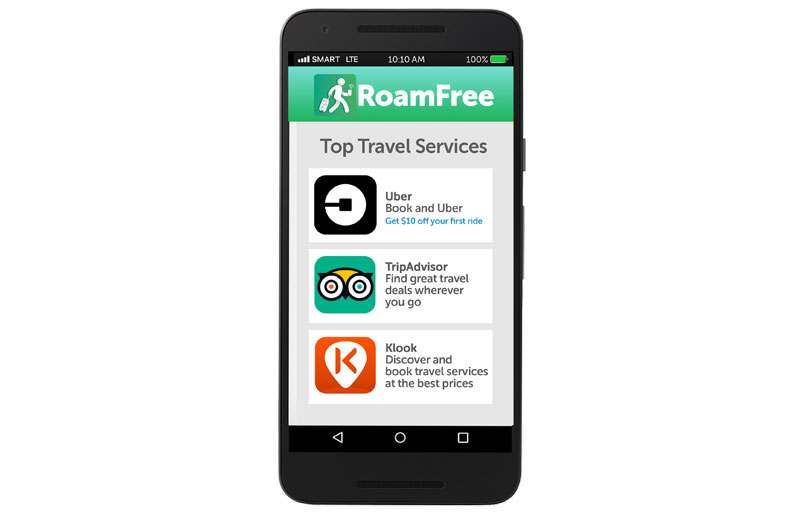 Connect to your favorite travel apps abroad for free with Smart s RoamFree app 2