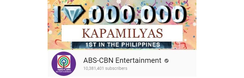 ABS CBN S YouTube channel first to reach 10M subscribers IN PH third in Southeast Asia 3